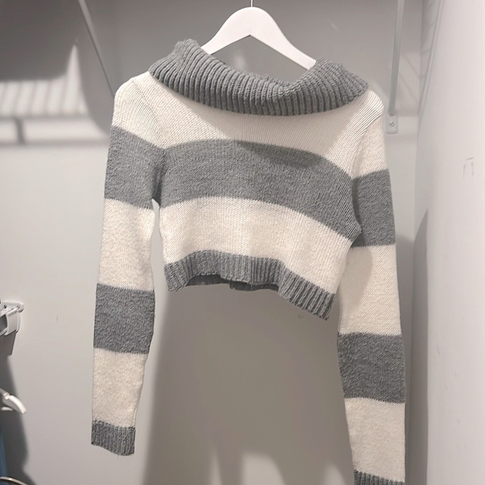 Cropped Striped Sweater